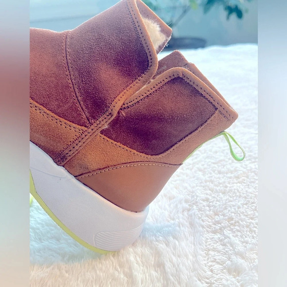 NWT Nurture the Rainier Sz 7.5 Tan Two-Tone Suede High Top Cold Weather Booties - Picture 4 of 16